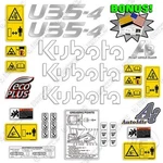 Fits Kubota U35-4 Decal Kit Mini Excavator New Style! 7 Year 3M Vinyl! +bonus. Fixed Price $124.95.