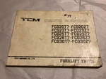 Tcm Fork Lift Parts List Book Manual Catalog Fcg Fcd 20 23 25 28 30 T7 Z7 1995. Fixed Price $26.95.
