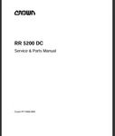 Crown RR5210-35, RR5210-40, RR5220-45 Forklift Service And Parts Manual Pdf Usb. Fixed Price $39.99.