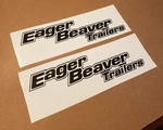 Eager Beaver Trailer Replacement Stickers 36" X10.4" (2) Gloss Black Decals Fast. Fixed Price $68.77.