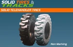 Set Of 4, 1300-24/ 13.00-24 Non-marking Solid Tires 13.00X24 For Genie, Lull 642. Fixed Price $11020.00.