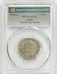 1720 Overstruck Silver France John Law 1/6 Ecu Louis Xv Pcgs Au 53 Paris Mint. Fixed Price $525.00.