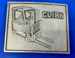 Clark Material Handling Company Forklift Machinery Promotional Belt Buckle. Fixed Price $11.07.