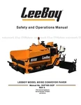 Leeboy 8515E Conveyor Paver Operations And Safety Manual 1027185-SOP. Fixed Price $44.00.