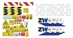 Hitachi ZW370-6 Adhesive Decals, Complete Kit. Fixed Price $250.57.