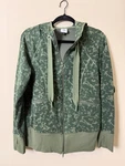 Cabi Marathon Long Hooded Jacket Women Size Zip Front Pockets Camo 6030. Fixed Price $26.00.