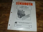 Kubota B2033 Front Blade B6100-B7200 Parts Catalog Shop Service Repair Manual. Fixed Price $117.84.