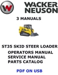 Wacker Neuson ST35 Tracked Skid Steer Operators Service Parts Manual Pdf Usb. Fixed Price $35.00.