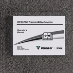 Vermeer RTX1250 Tractor W/ Attachments Owner Operator User Guide Manual Sn 4001-. Fixed Price $91.91.