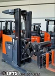 Toyota 9BDRU15 Standup Electric Double Deep Reach Truck Forklift 96"/207" Mast. Fixed Price $29950.00.