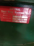 National Sheet Metal Bender Model N7212. Fixed Price $3200.00.