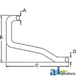 311051 Exhaust Pipe Fits Ford New Holland 1801 4000 800 Series. Fixed Price $103.99.