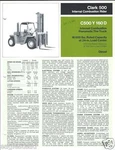 Fork Lift Truck Brochure - Clark C500 Y 160D 16,000 Lbs C1975 (LT137). Fixed Price $10.18.