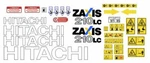Hitachi Zx 210 LC-3 Adhesive Decals, Complete Kit. Fixed Price $210.04.