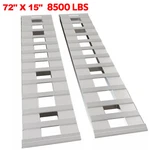 72" X 15" 8500 Lbs Aluminum Hook Ramp Car Truck Trailer Auto Hauler Pair 6FT. Fixed Price $270.00.