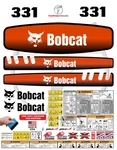 Fits Bobcat 331 Mini Excavator Decal Kit - 3M Vinyl Free Shipping. Fixed Price $164.95.