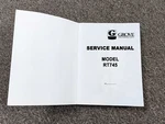 Grove Crane RT745 Repair Service Shop Manual. Fixed Price $106.23.