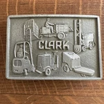 Vintage Clark Belt Buckle Forklift Heavy Machinery Equipment. Fixed Price $40.00.