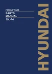 Hyundai 30L-7A Forklift Gas Parts Catalog Manual. Fixed Price $149.00.