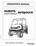 Kubota RTV400 Ci Operators Manual: 91 Pages Coil Bound. Fixed Price $19.95.