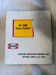 Blaw Knox PF-180H Asphalt Paver Finisher Factory Parts Catalog Manual. Fixed Price $35.00.