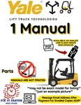 Yale Forklift (A875) GLP050TG Parts Manual Pdf On Usb Not Printed. Fixed Price $40.00.