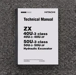 Hitachi Zaxis ZX50U-3F Excavator Technical Service Troubleshooting Manual. Fixed Price $124.74.