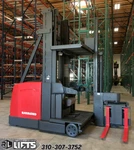 Raymond SA-CSR30T Man-up Swing Reach Turret Truck Forklifts 402" Mast Low Hours. Fixed Price $59950.00.
