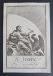 Antique 1710 Bible Print - Portrait Of John The Evangelist Copper Engraving. Fixed Price $27.12.