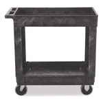 Rubbermaid Service/utility Cart Plastic 2 Shelf 500LB Capacity Black FG9T6600BLA. Fixed Price $230.15.