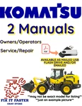 Komatsu WA95-3 Wheel Loader Service Repair Owners Manuals Pdfs On Usb. Fixed Price $30.00.