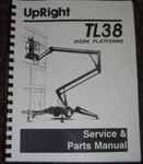 Upright TL38 Aerial Work Platform Lift Service Repair & Parts Manual Book. Fixed Price $44.99.