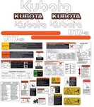 Fits Kubota U17-3 Kit Mini Excavator Safety Decals /3M Vinyl. Fixed Price $125.00.