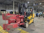 12,000 Pound Yale GC120VXPRS Forklift With 72" Split Frame Bolzoni Clamp Stage. Fixed Price $54500.00.