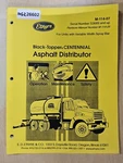 Etnyre Black-topper Asphalt Distributor, Sn: S3689-UP, Operator & Maintenance.... Fixed Price $26.87.