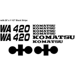 Komatsu Wheel Loader WA420 Decal Set With 20' X 1/2" Black Stripe. Fixed Price $170.21.