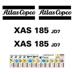 Atlas Copco XAS185 JD7 - Repro Sticker Kit. Fixed Price $110.83.
