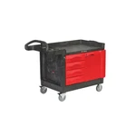 Rubbermaid FG453388BLA Trademaster Cart With 4-DRAWER And Locking Cabinet. Fixed Price $1131.39.