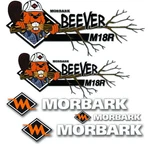 Morbark And Beever M18R Logo Stickers Decals Set Uv Laminated. Fixed Price $158.90.