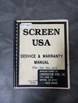 Usa Portable Screening Plant Service & Warranty Manual. Fixed Price $41.36.