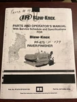 Blaw Knox Ingersoll Rand PF-875 Paver Finisher Parts & Operators Manual. Fixed Price $199.99.