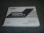 Nissan PJ01A15V PJ01A15PV PJ01A18V Forklift Operator Maintenance Manual. Fixed Price $97.69.
