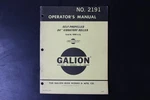 Galion No. 2191 Operator's Manual 84" Vibratory Roller 450001 & Up. Fixed Price $29.99.