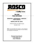 Rosco Leeboy RA300 The Patcher Operations Service Parts Manual. Fixed Price $34.00.