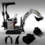 Mini Excavator For Sale-- Jansen Usa MB-1500 New With All Attachments. Fixed Price $9500.00.