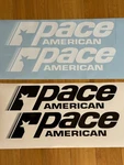 Pace American Trailers Enclosed Decals Stickers (2) White Black 12"-36". Fixed Price $34.95.