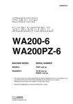 Komatsu WA200-6, WA200PZ-6 Wheel Loader Repair Service Manual Workshop Book. Fixed Price $149.00.