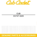 Cub Cadet 727-3225 Hydro Coupler 3/8 18 Female 48 54 60 Valve Sub Loader. Fixed Price $78.52.