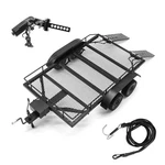 1/10 Rc Car Trailer, Metal Flatbed Dual-axle Hauler With Ramp And Lights, Com.... Fixed Price $139.33.