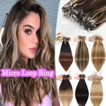 200S Loop Ring Beads Remy Human Hair Extensions 1G Full Head Microtube Us. Fixed Price $99.52.